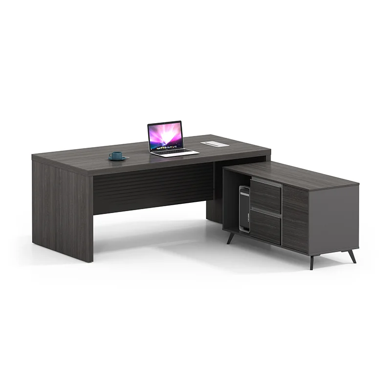 Wooden Design MDF Home Executive L Shape CEO Boss Office Desk - Image 2